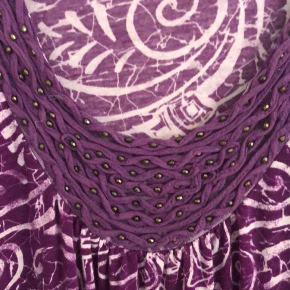 NWOT women’s Plus purple short sleeve top - Picture 3 of 5